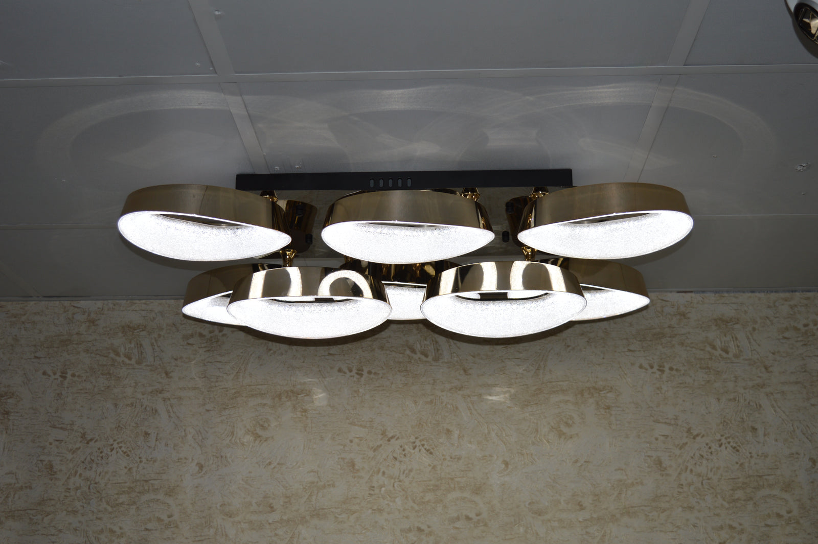 Squares & Rings Acrylic Panel LED Flush Mount Ceiling Lights -Colour Changing Feature -6221