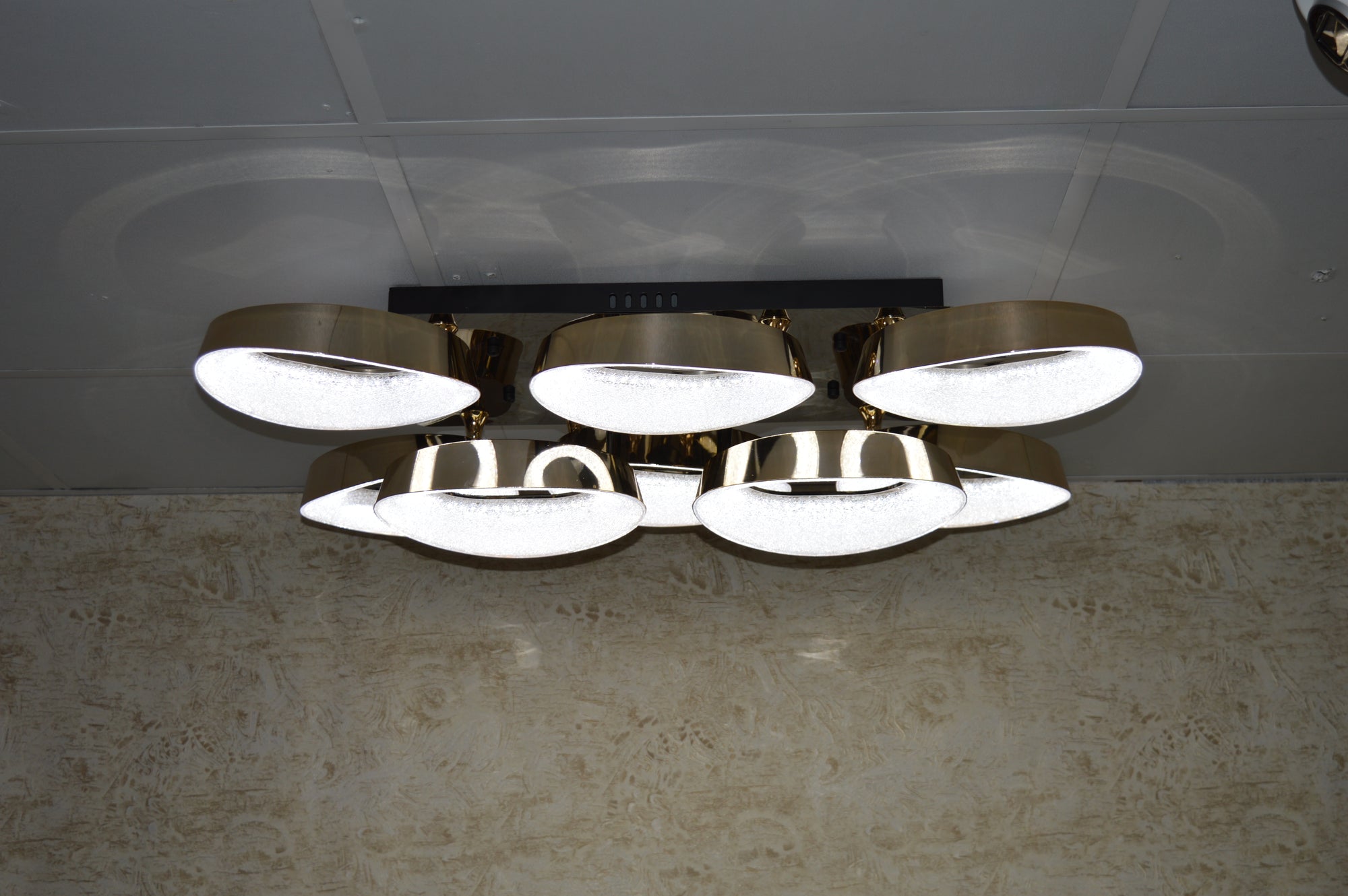 Squares & Rings Acrylic Panel LED Flush Mount Ceiling Lights -Colour Changing Feature -4032 & 6221