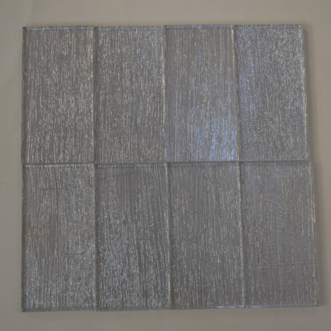 Silver Metro Glass Mosaic Tiles-75*150*8mm-90tiles-1m2-JH15-B(Silver)