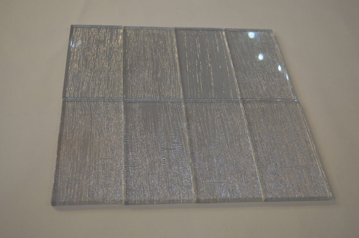 Silver Metro Glass Mosaic Tiles-75*150*8mm-90tiles-1m2-JH15-B(Silver)