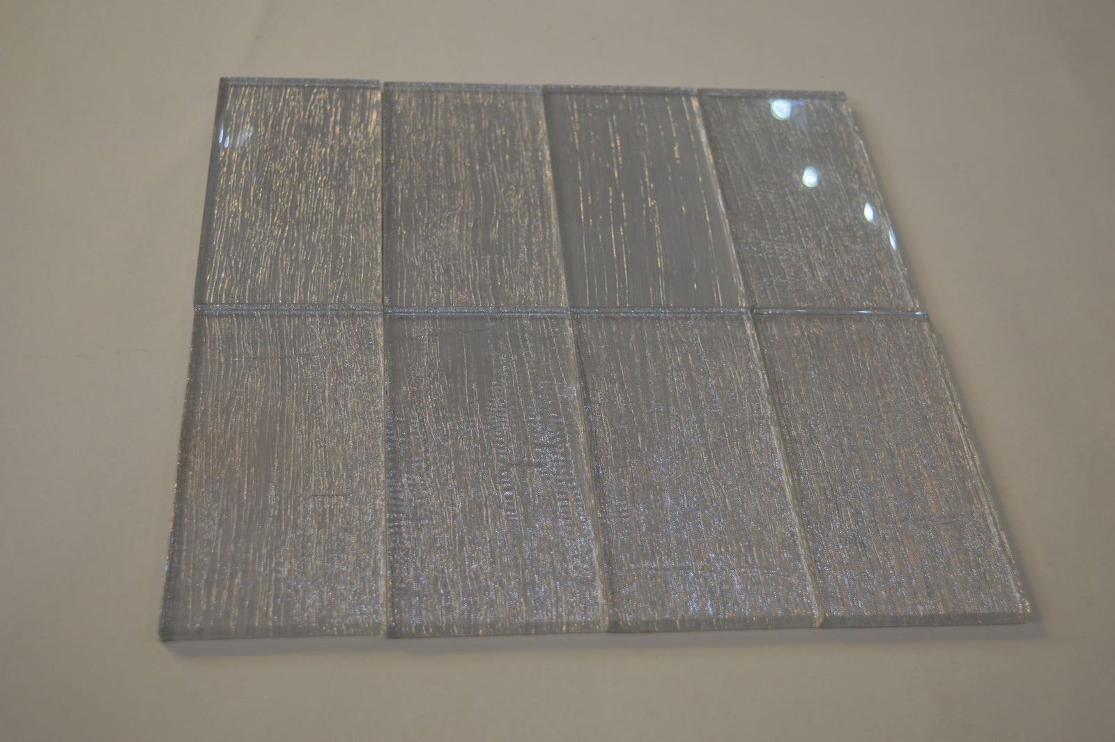 Silver Metro Glass Mosaic Tiles-75*150*8mm-90tiles-1m2-JH15-B(Silver)
