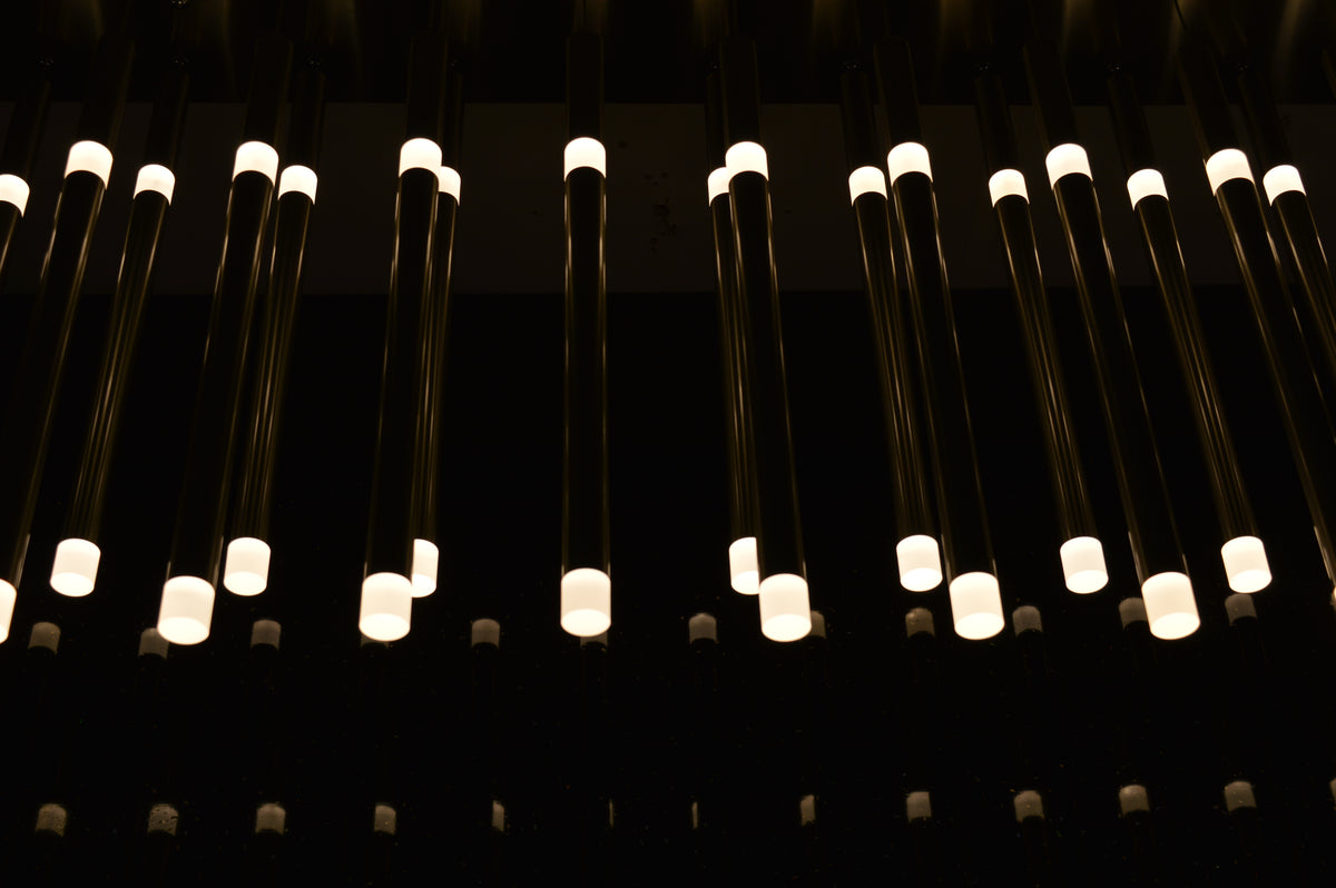 Luxury Rectangular Multi-Tube LED Crystal Ceiling Light – Island Light