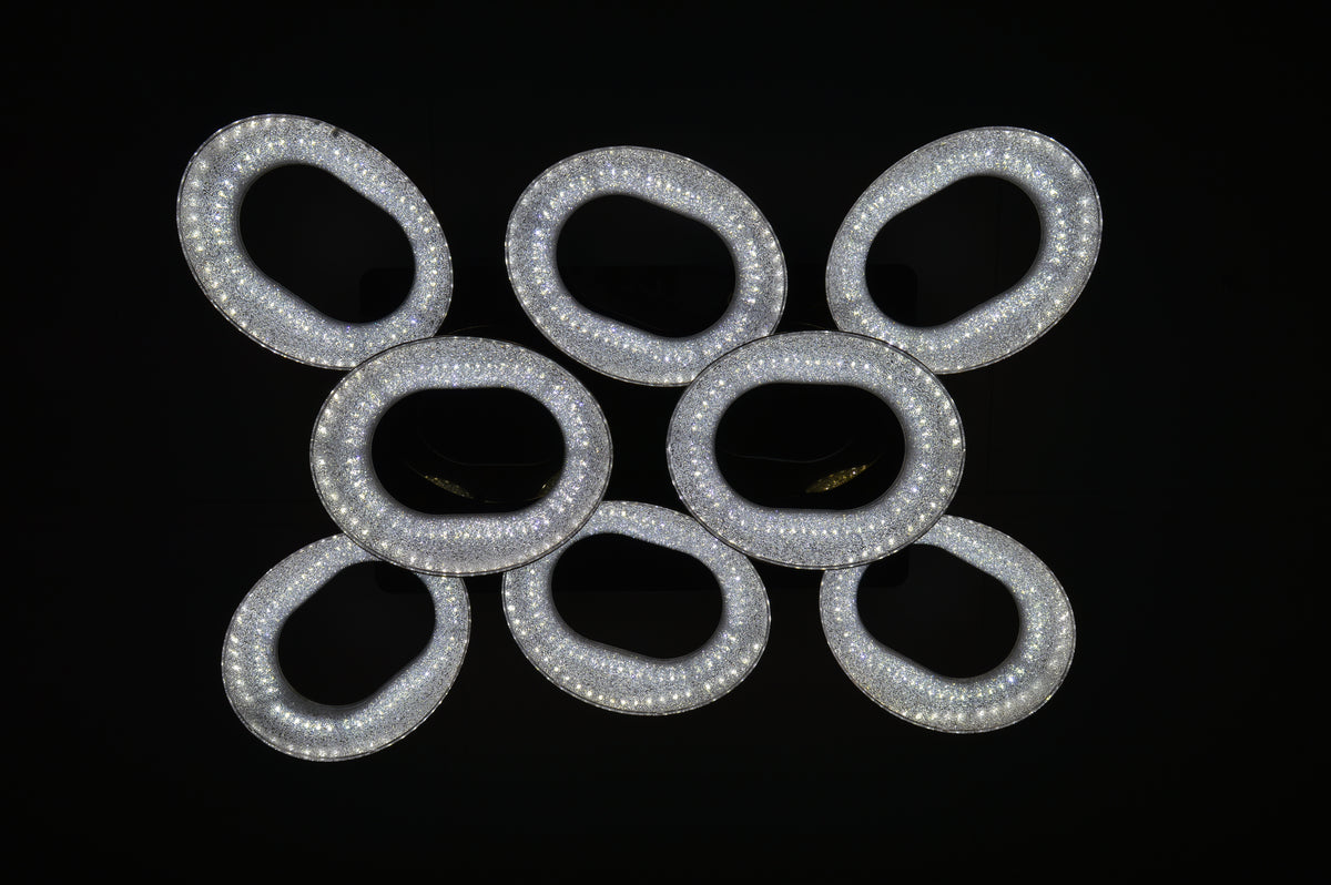 Squares & Rings Acrylic Panel LED Flush Mount Ceiling Lights -Colour Changing Feature -6221