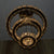 Round 3 Circular Crystallic Pendant Ceiling Light-Colour Changing Dimmable with Remote Control-D9010-600+400+200-Chrome