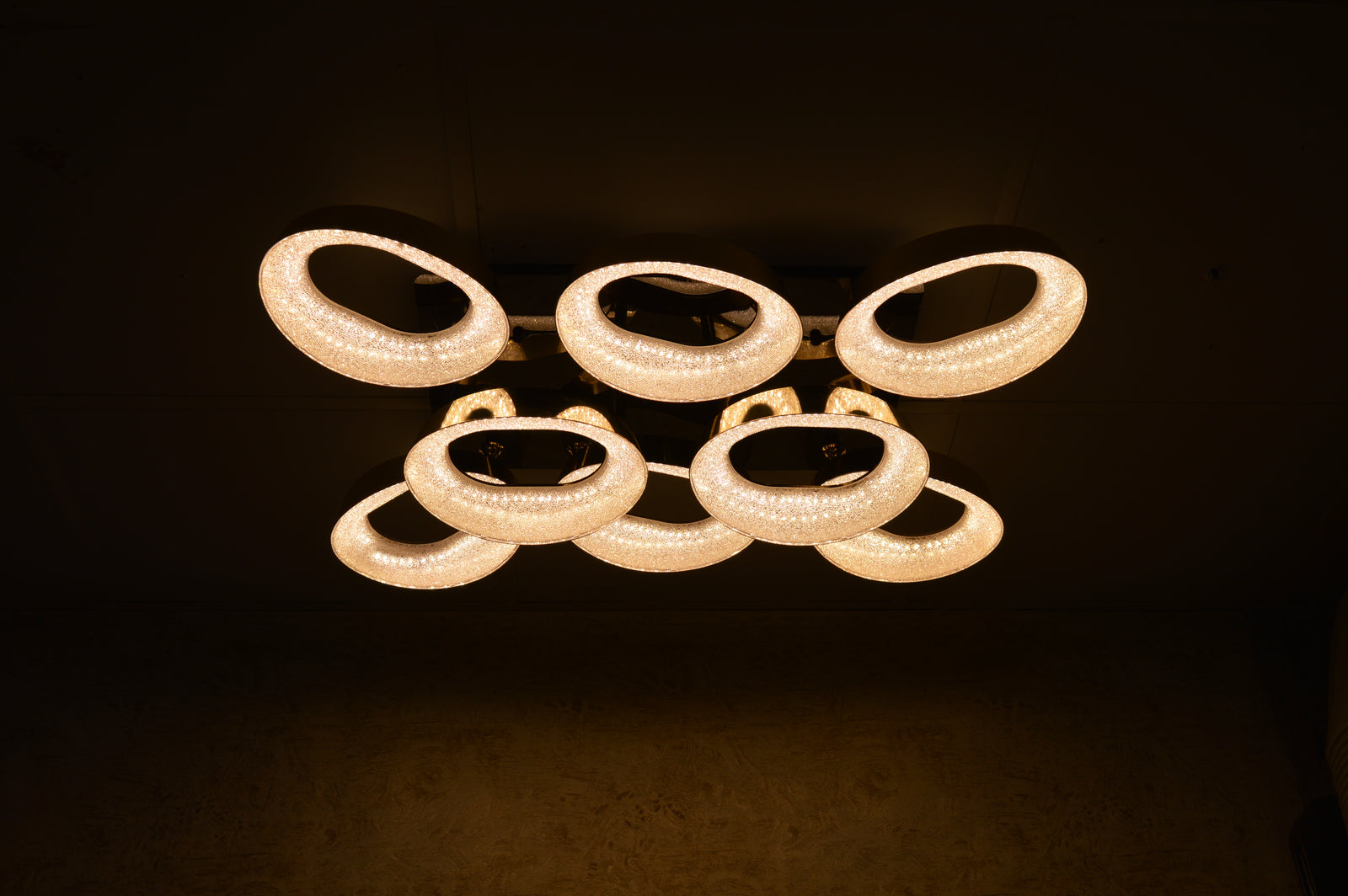 Squares & Rings Acrylic Panel LED Flush Mount Ceiling Lights -Colour Changing Feature -6221