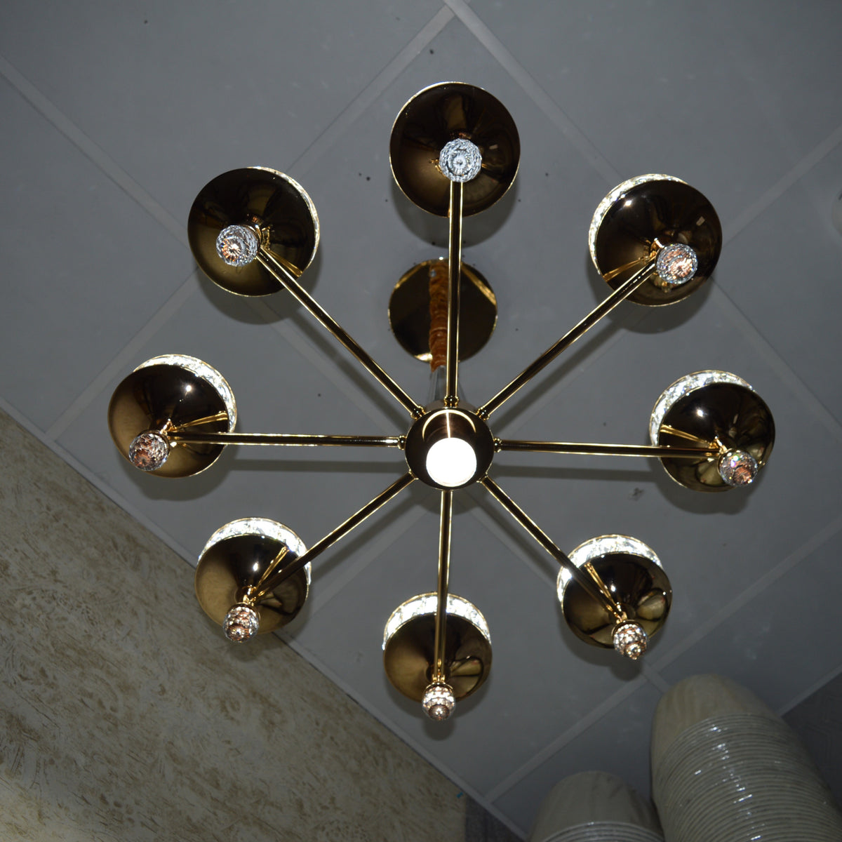 Modern Crystal LED Chandelier Chrome Ceiling Pendant – Luxury Lighting