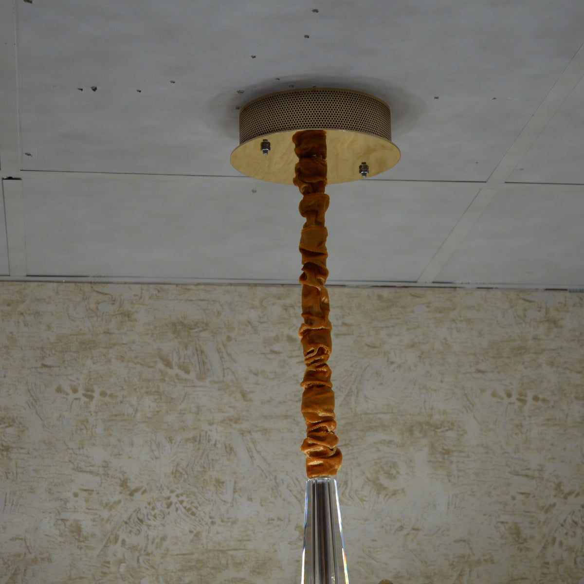 Crystallic Glitter Chandelier with colour changing feature in Gold / Silver-2126