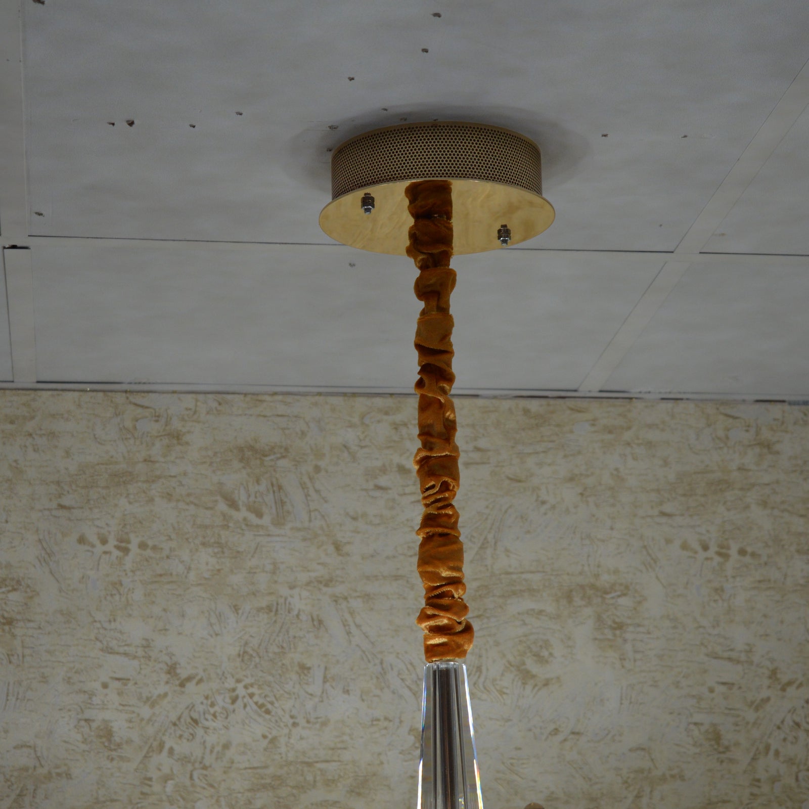 Crystallic Glitter Chandelier with colour changing feature in Gold / Silver-2126