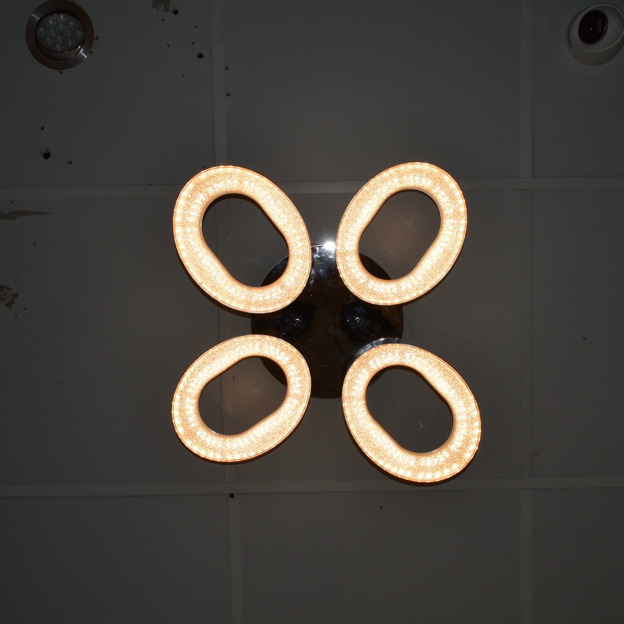 Squares & Rings Acrylic Panel LED Flush Mount Ceiling Lights -Colour Changing Feature -4032 & 6221