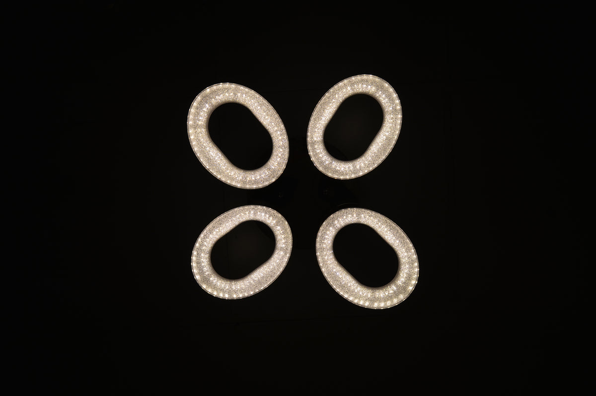 Squares & Rings Acrylic Panel LED Flush Mount Ceiling Lights -Colour Changing Feature -6221