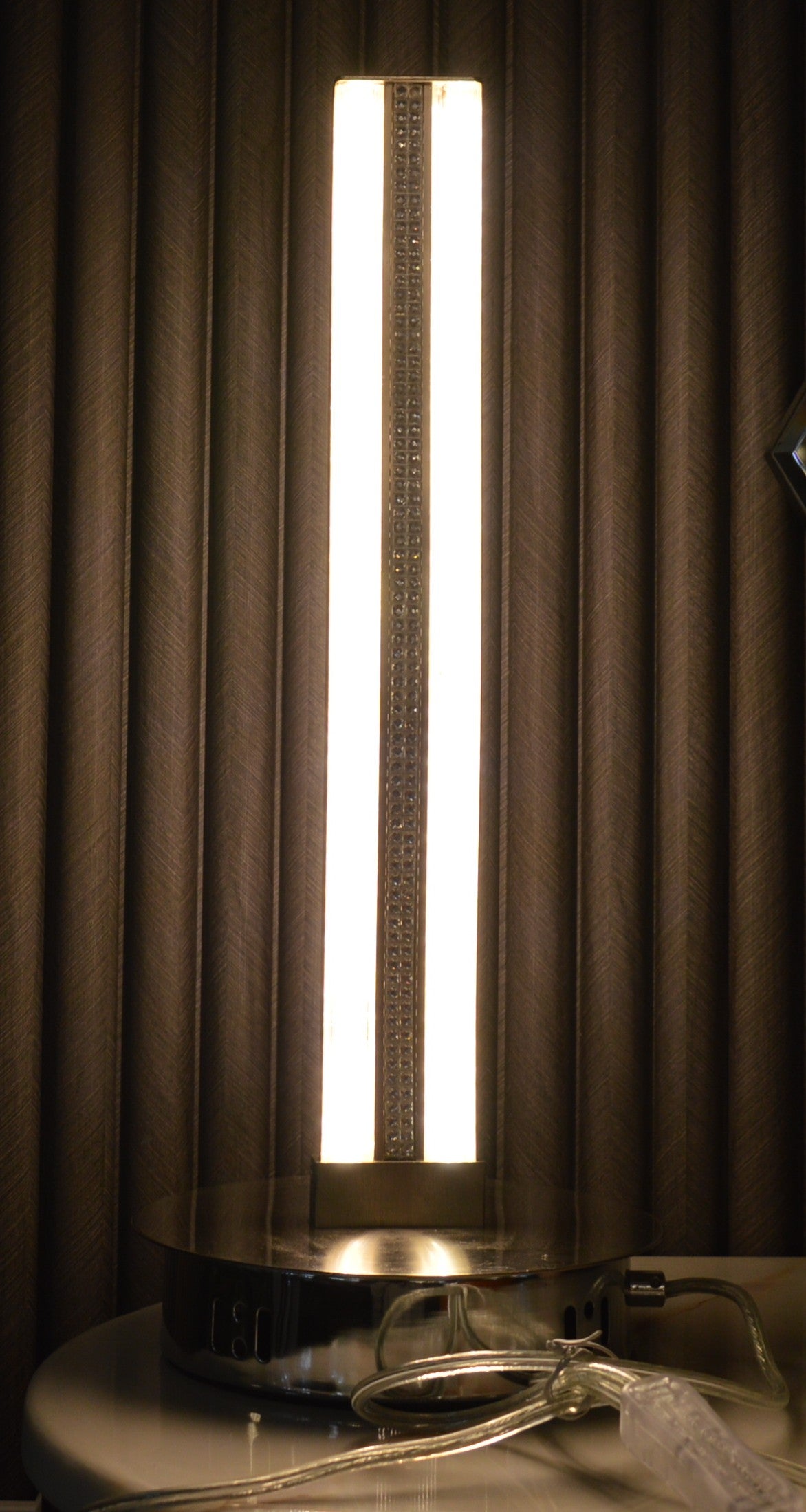 LED Table Lamp Gold Modern Elegant Accent Lighting Strip Design
