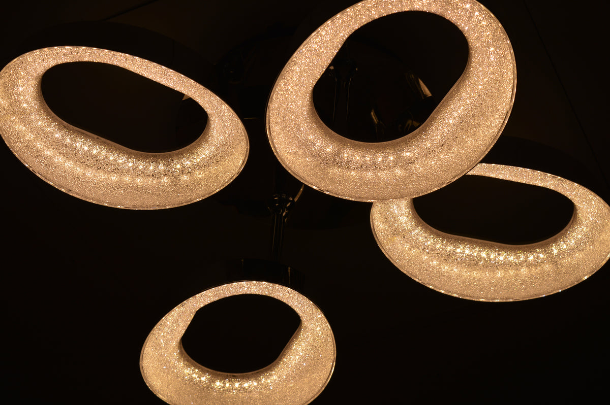 Squares & Rings Acrylic Panel LED Flush Mount Ceiling Lights -Colour Changing Feature -6221