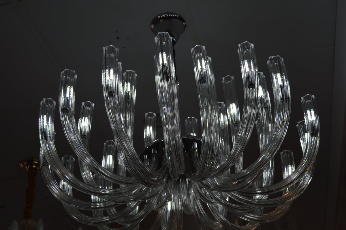 Modern Crystal Glass Bulb Chandelier Ceiling Light – Luxury Glass Arms Pendand
