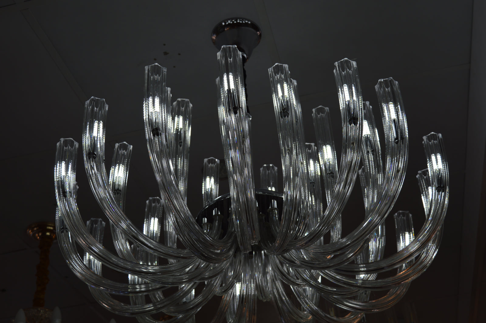 Modern Crystal Glass Bulb Chandelier Ceiling Light – Luxury Glass Arms Pendand