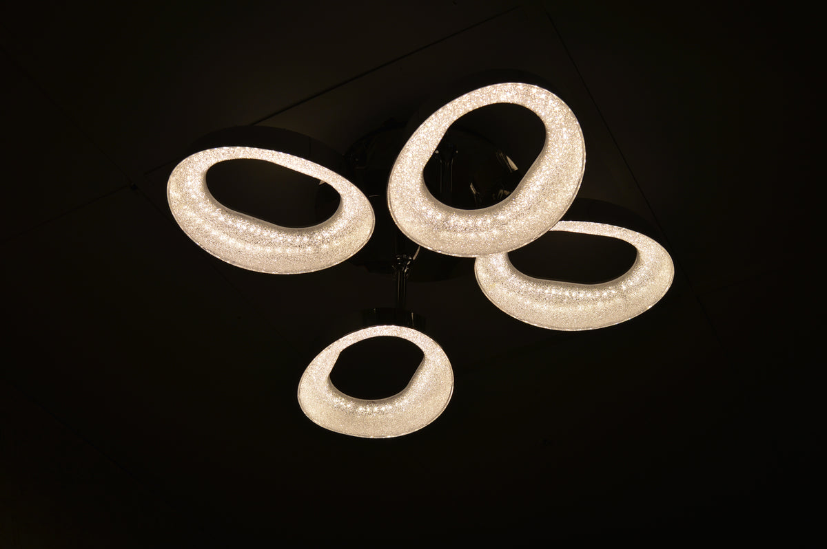Squares & Rings Acrylic Panel LED Flush Mount Ceiling Lights -Colour Changing Feature -6221