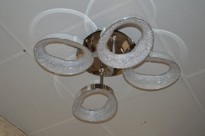 Squares & Rings Acrylic Panel LED Flush Mount Ceiling Lights -Colour Changing Feature -4032 & 6221