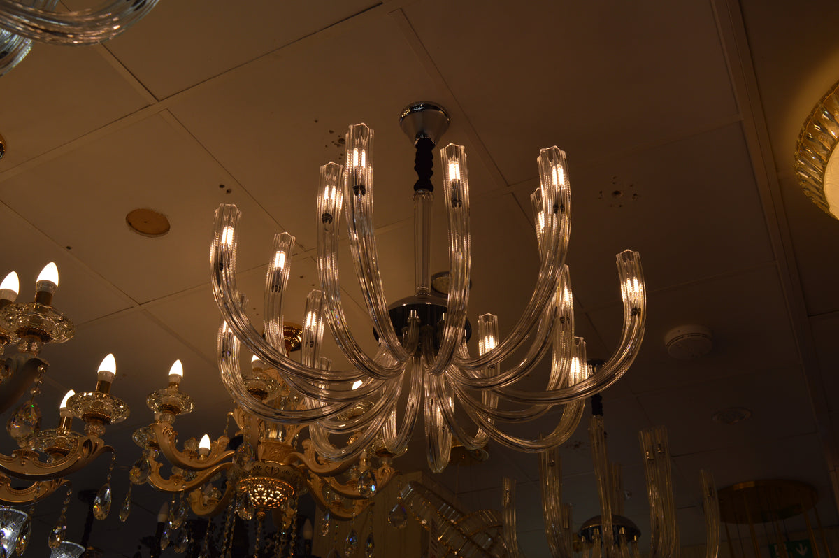 Modern Crystal Glass Bulb Chandelier Ceiling Light – Luxury Glass Arms Pendand