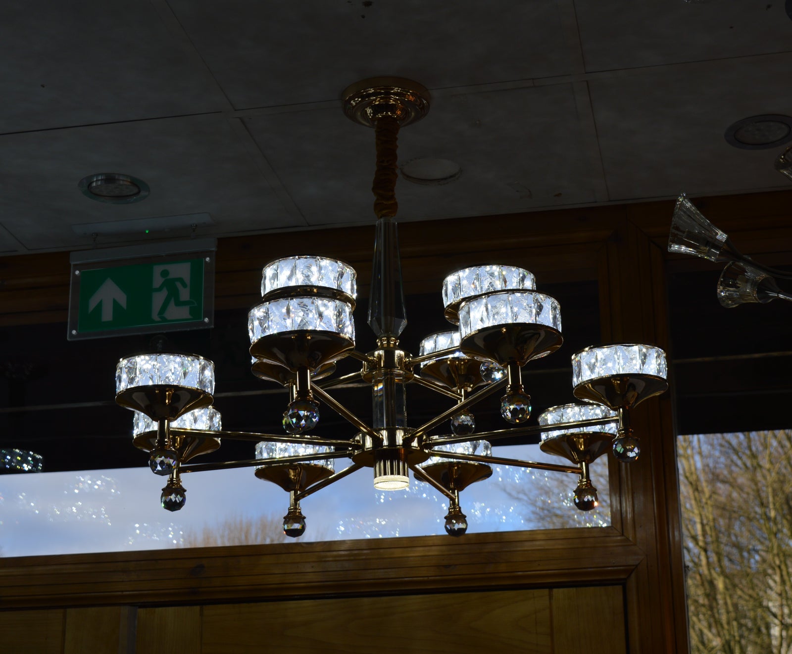 Modern Crystal LED Chandelier Chrome Ceiling Pendant – Luxury Lighting