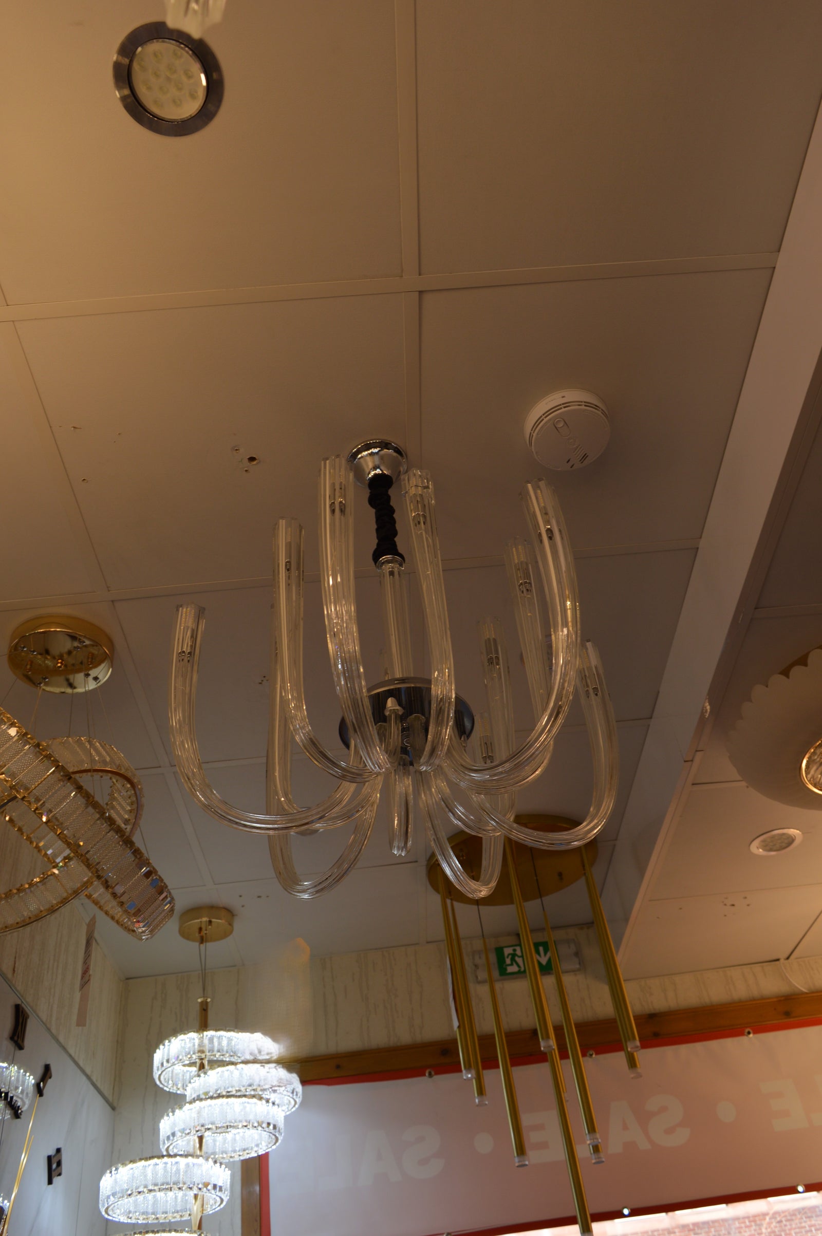 Modern Crystal Glass Bulb Chandelier Ceiling Light – Luxury Glass Arms Pendand