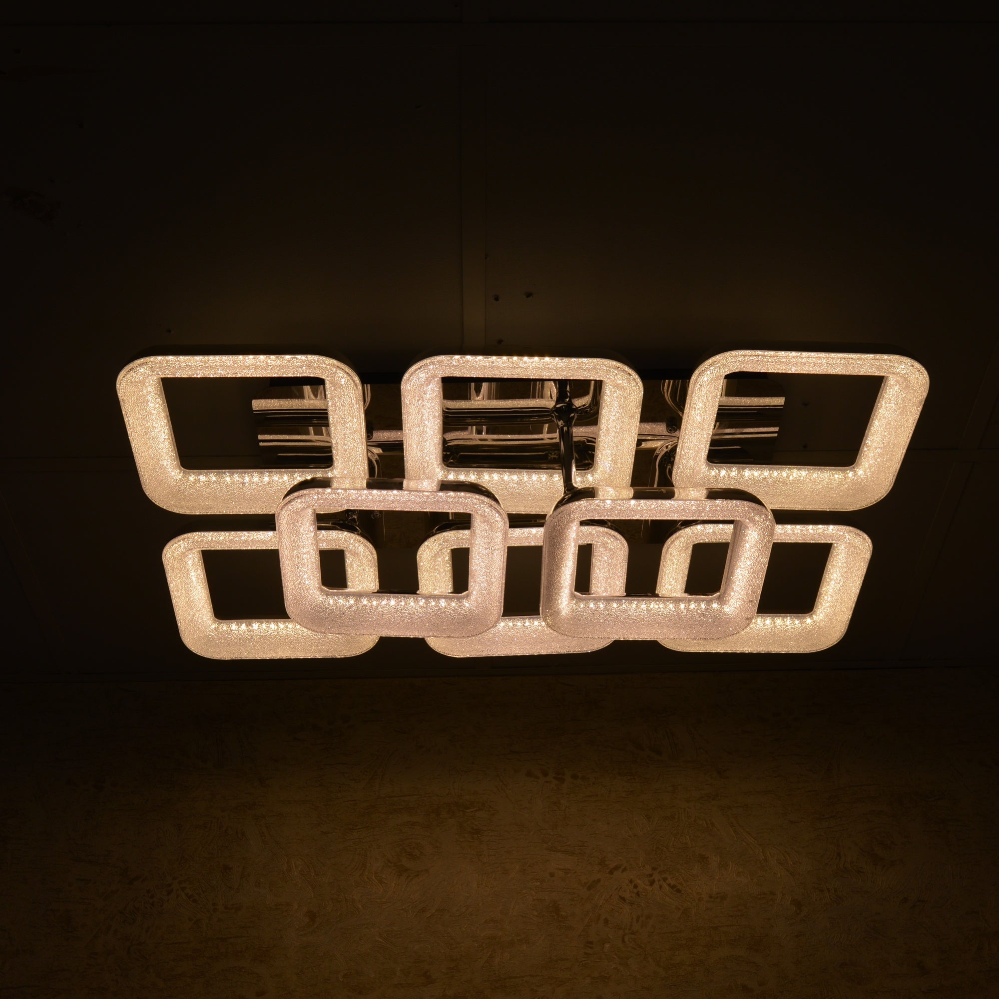 Squares & Rings Acrylic Panel LED Flush Mount Ceiling Lights -Colour Changing Feature -4032 & 6221