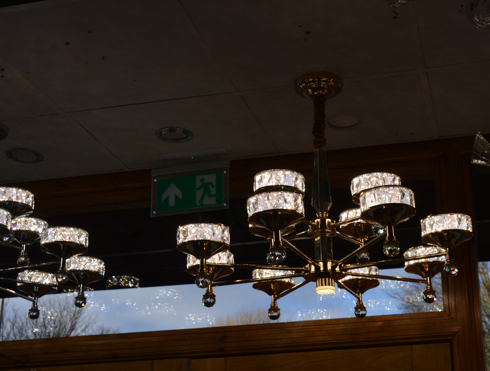 Modern Crystal LED Chandelier Chrome Ceiling Pendant – Luxury Lighting