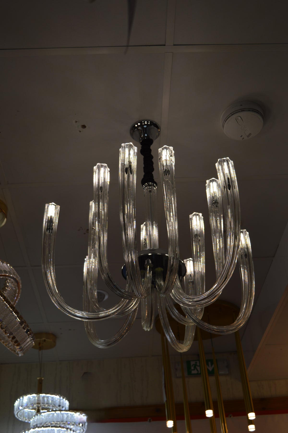 Modern Crystal Glass Bulb Chandelier Ceiling Light – Luxury Glass Arms Pendand
