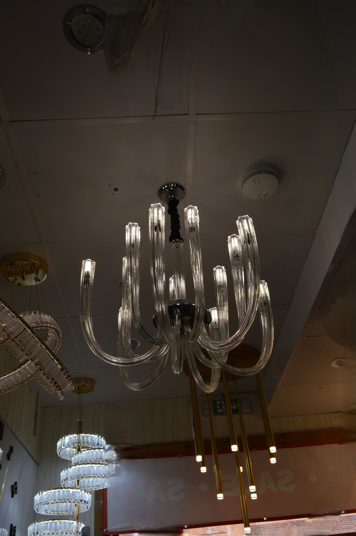 Modern Crystal Glass Bulb Chandelier Ceiling Light – Luxury Glass Arms Pendand