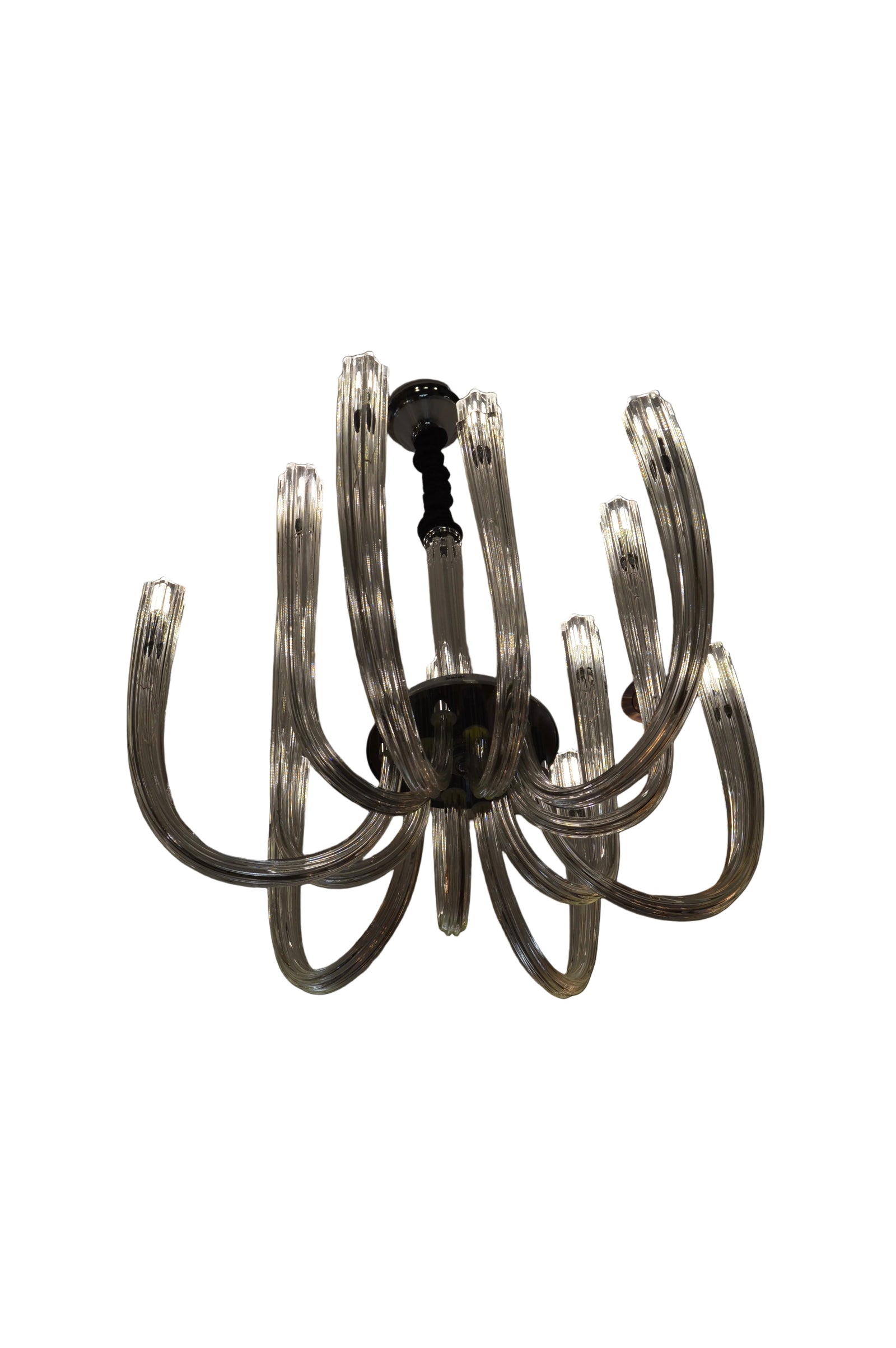 Luxury Modern Glass LED Chandelier Clear Spiral Pendant Light | 03 Sizes