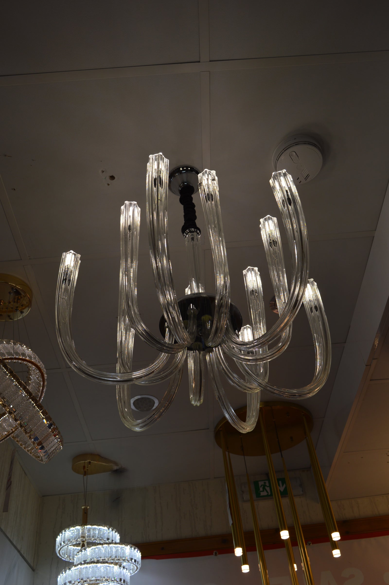 Modern Crystal Glass Bulb Chandelier Ceiling Light – Luxury Glass Arms Pendand