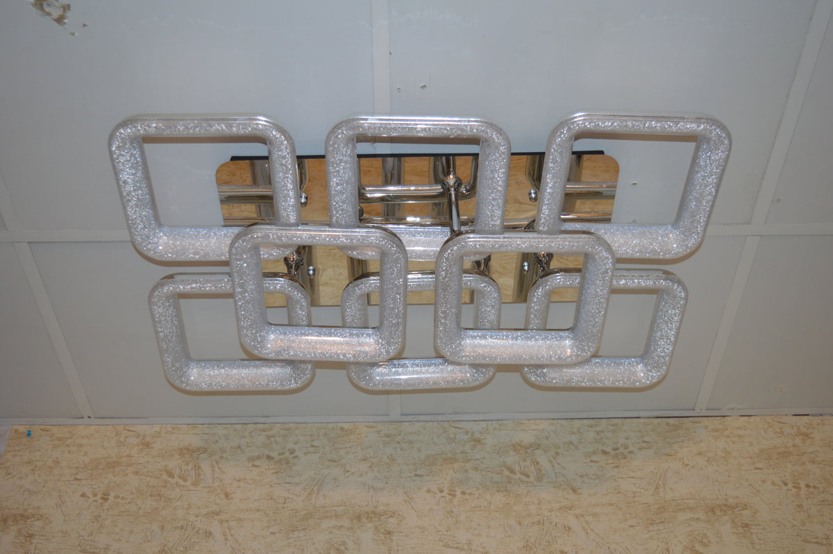 Squares & Rings Acrylic Panel LED Flush Mount Ceiling Lights -Colour Changing Feature -6221