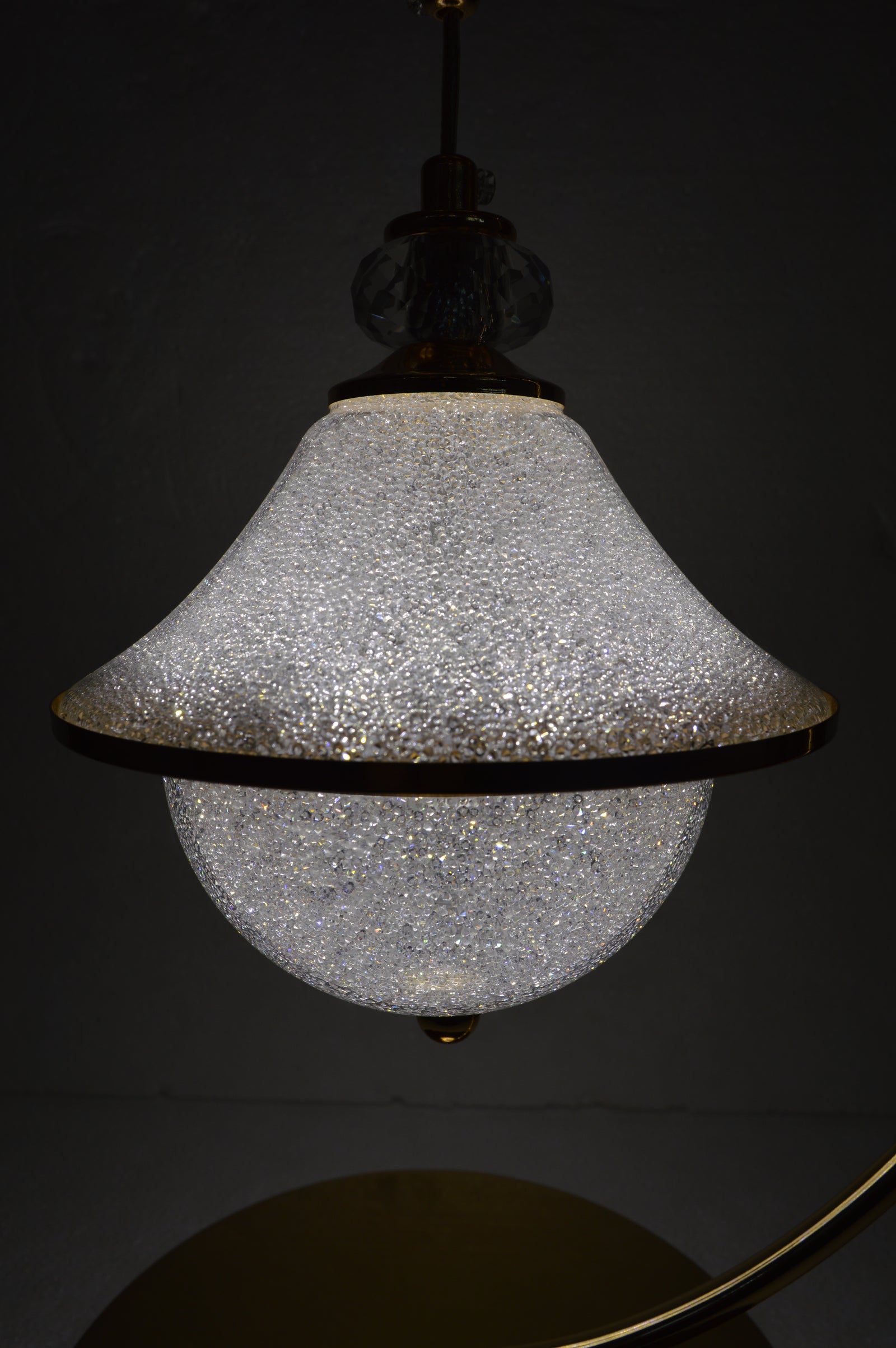 Luxury Curved Crystal LED Table Lamp Modern Double Globe