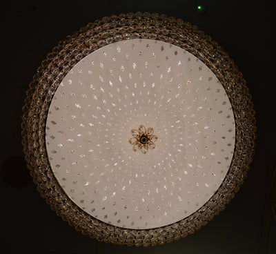 LED Crystallic Flushmount Ceiling Light with colour changing features- 8088-800 & 600 Gold