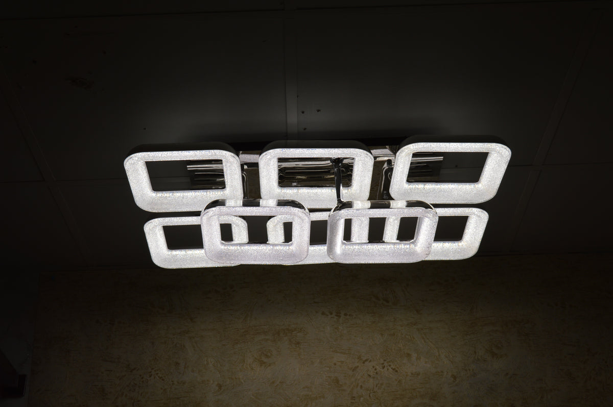 Squares & Rings Acrylic Panel LED Flush Mount Ceiling Lights -Colour Changing Feature -6221