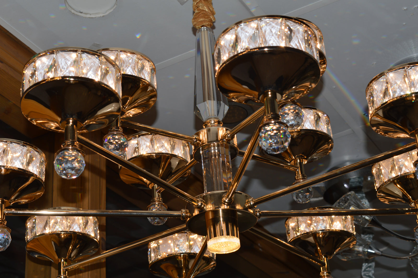 Modern Crystal LED Chandelier Chrome Ceiling Pendant – Luxury Lighting