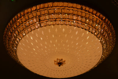 LED Crystallic Flushmount Ceiling Light with colour changing features- 8088-800 & 600 Gold