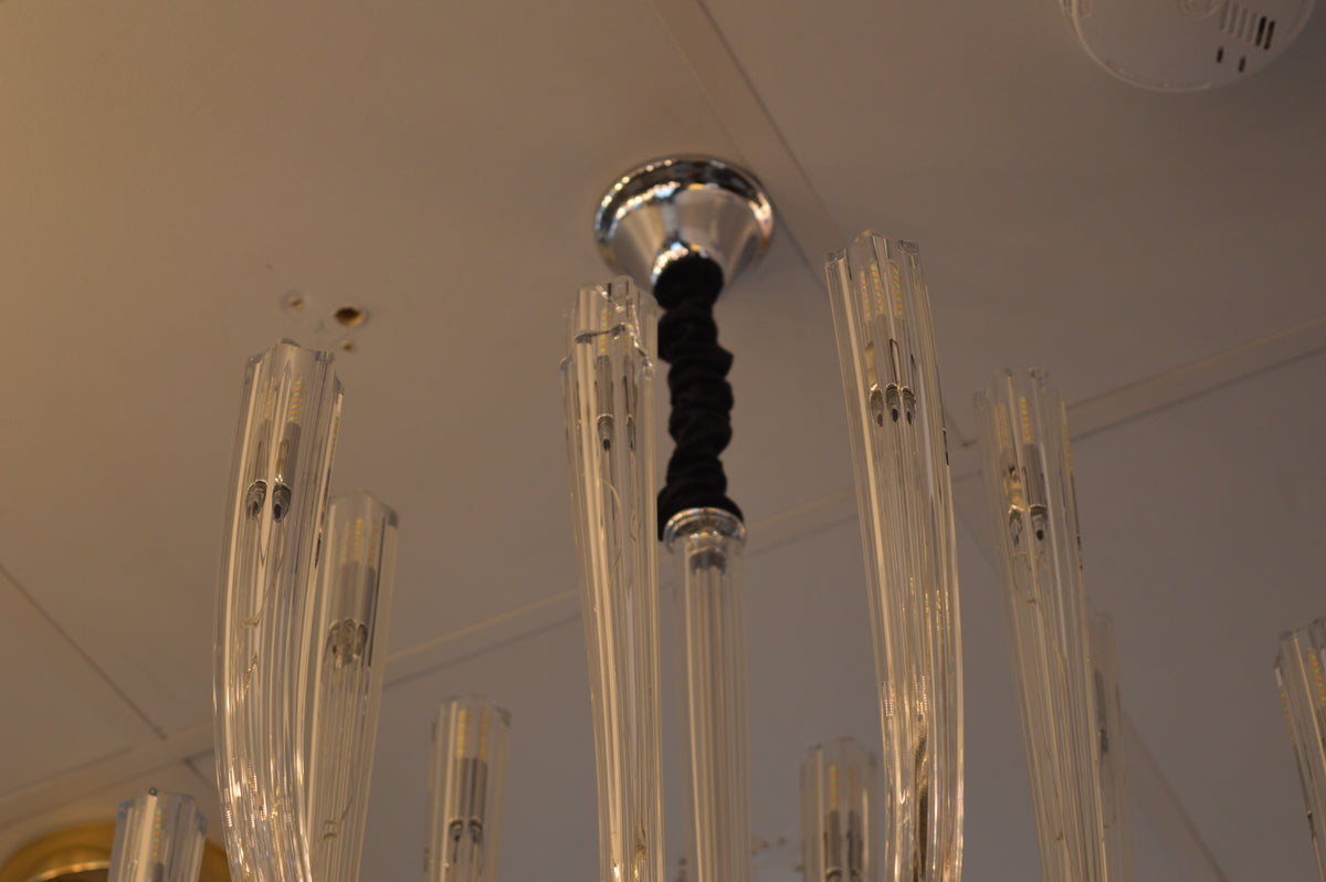 Modern Crystal Glass Bulb Chandelier Ceiling Light – Luxury Glass Arms Pendand