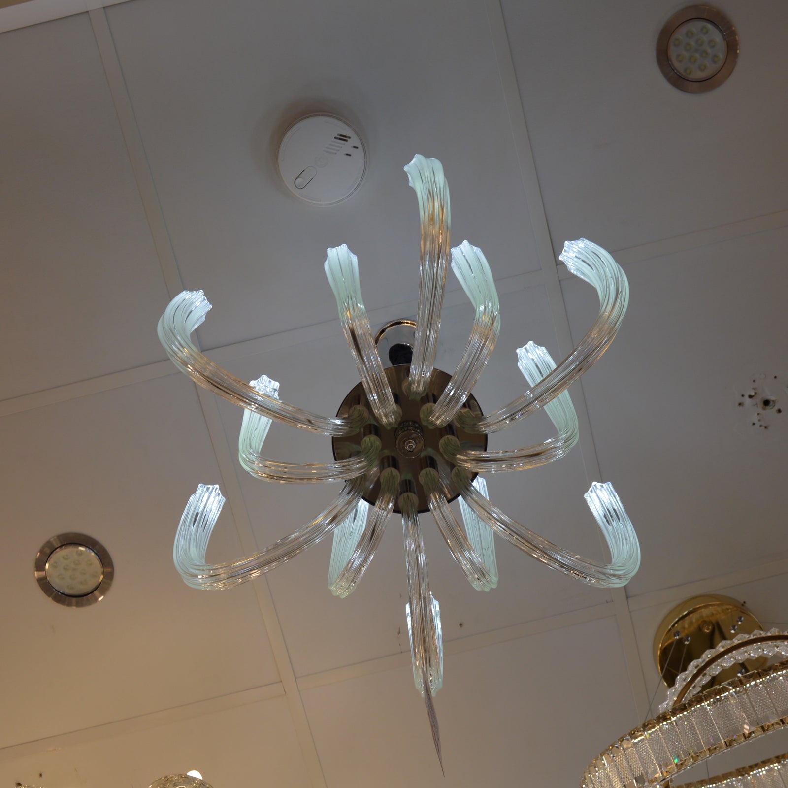 Modern Crystal Glass Bulb Chandelier Ceiling Light – Luxury Glass Arms Pendand