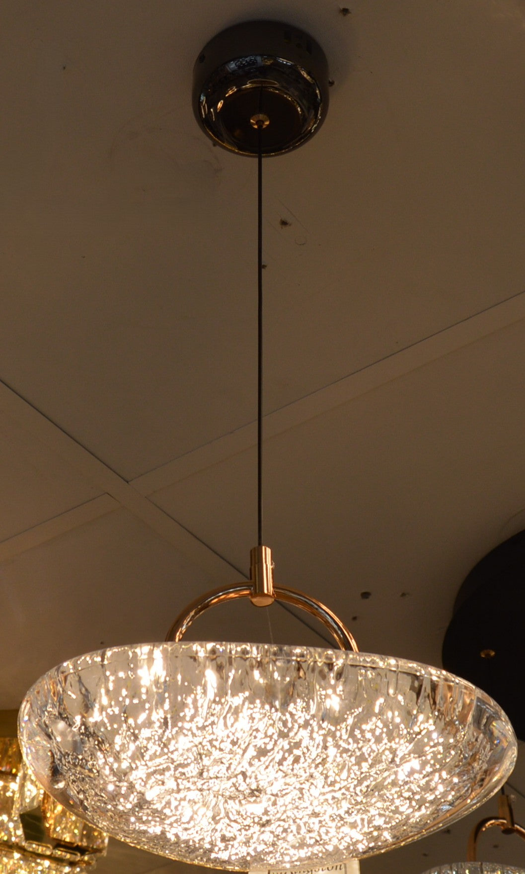 Luxury Drop Crystal LED Pendant Chandelier Black Ceiling Light Modern - 3 Sizes