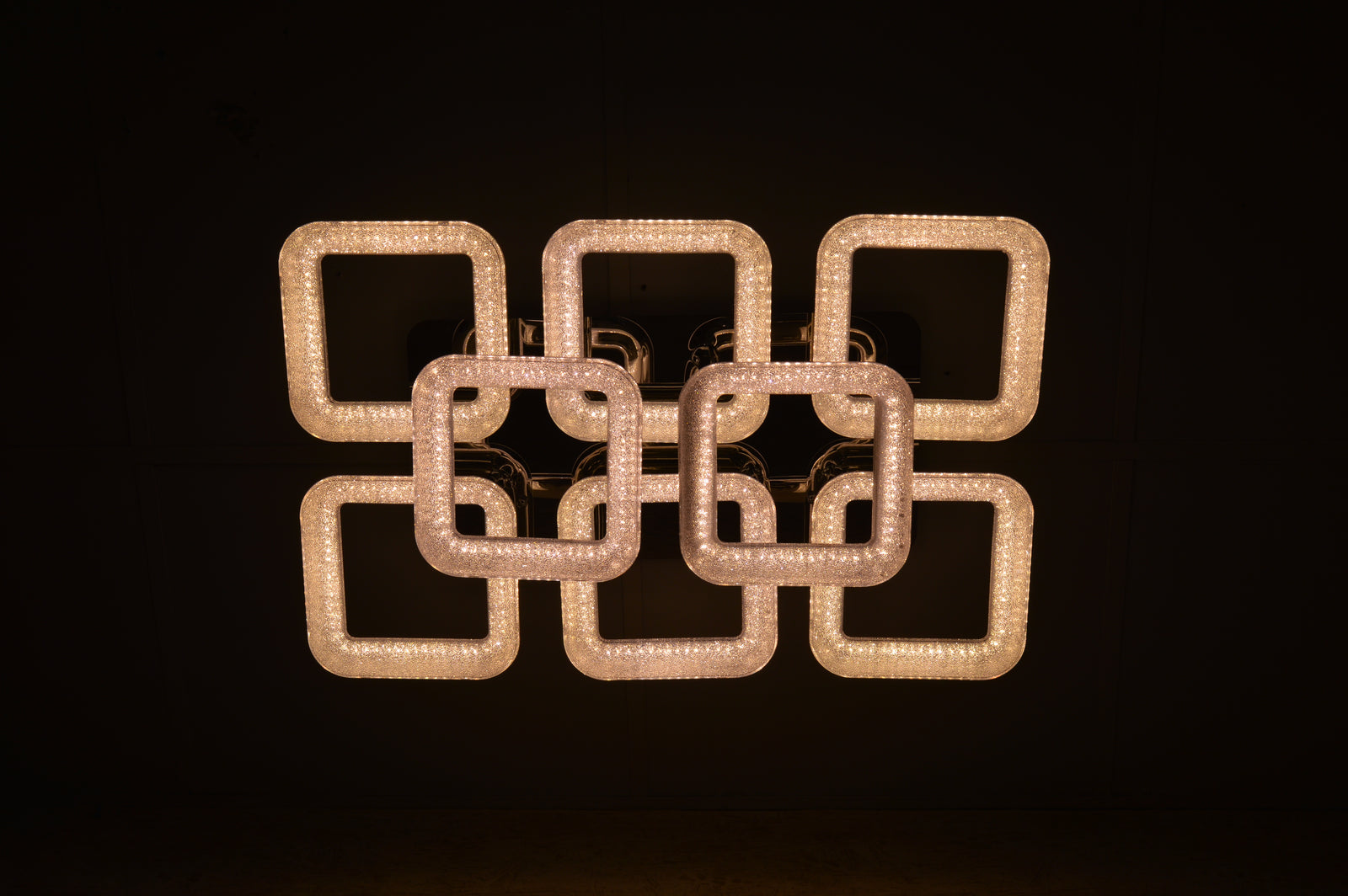 Squares & Rings Acrylic Panel LED Flush Mount Ceiling Lights -Colour Changing Feature -6221