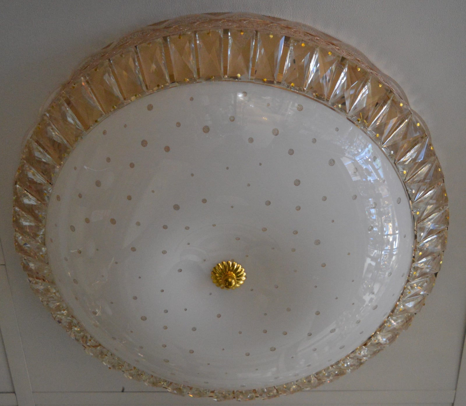 Luxury Gold Crystal LED Ceiling Light –Starry Sky Flush Mount Light