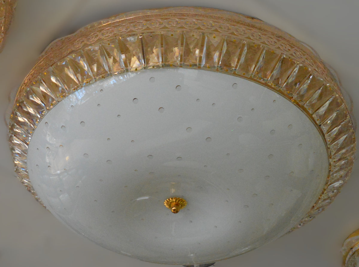 Luxury Gold Crystal LED Ceiling Light –Starry Sky Flush Mount Light