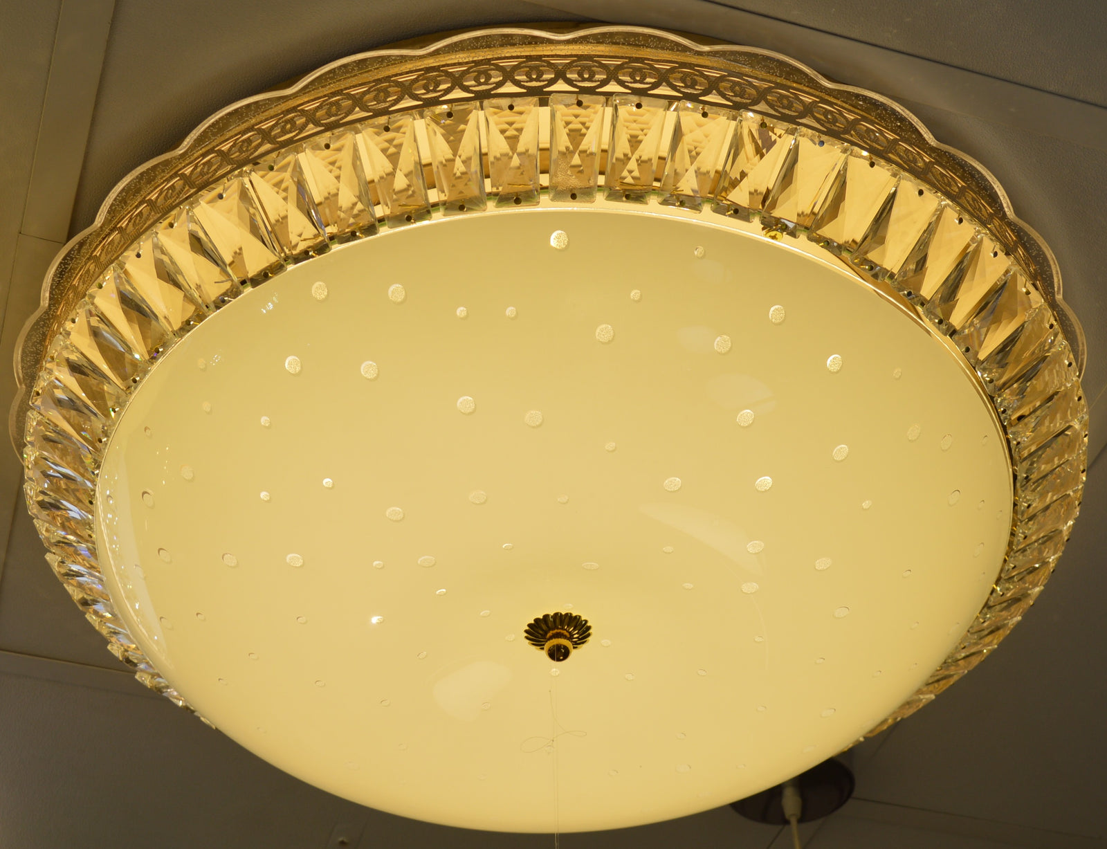 Luxury Gold Crystal LED Ceiling Light –Starry Sky Flush Mount Light