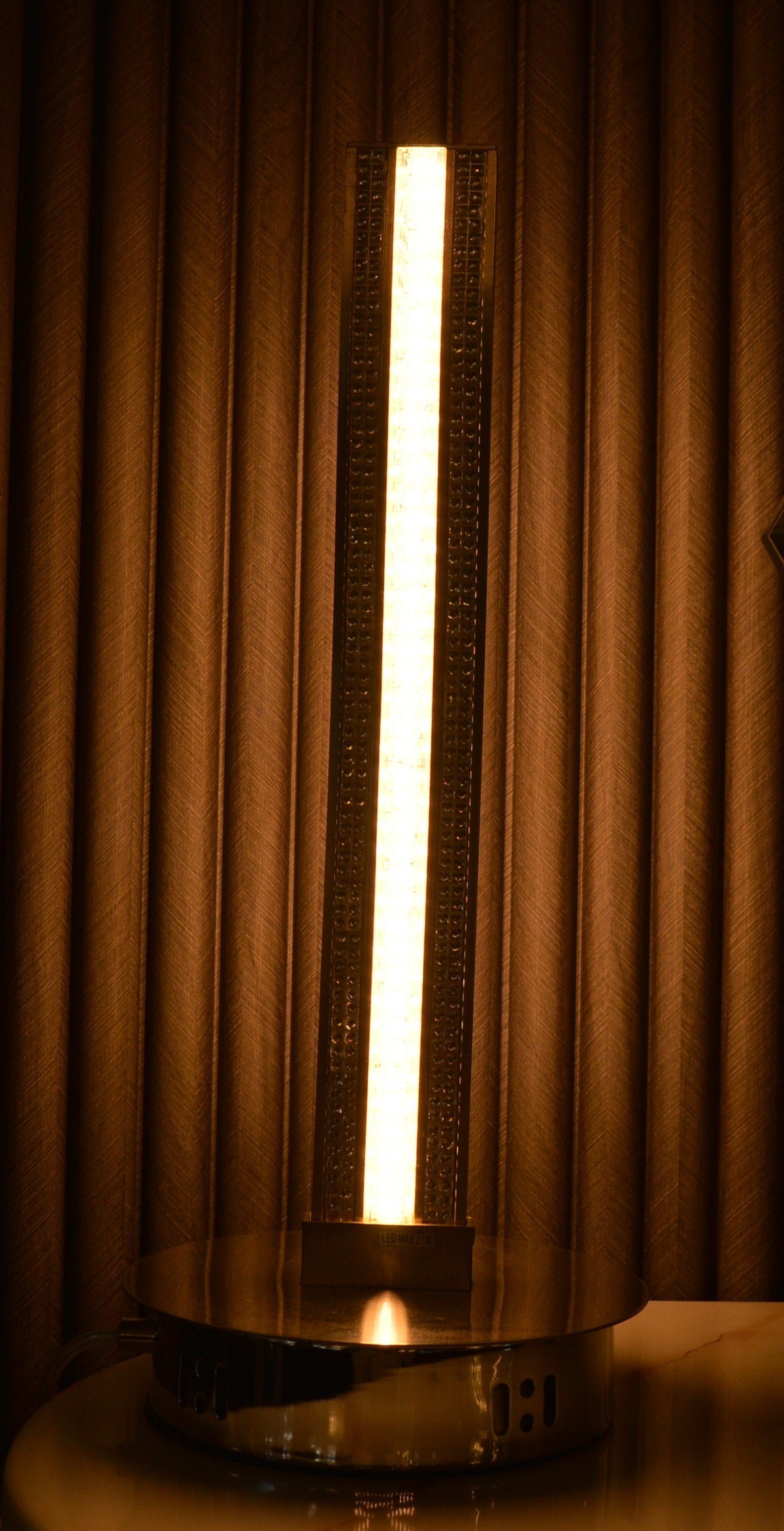 LED Table Lamp Gold Modern Elegant Accent Lighting Strip Design