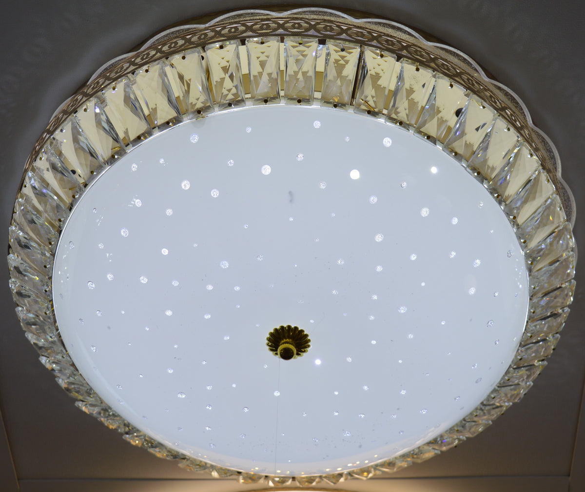 Luxury Gold Crystal LED Ceiling Light –Starry Sky Flush Mount Light