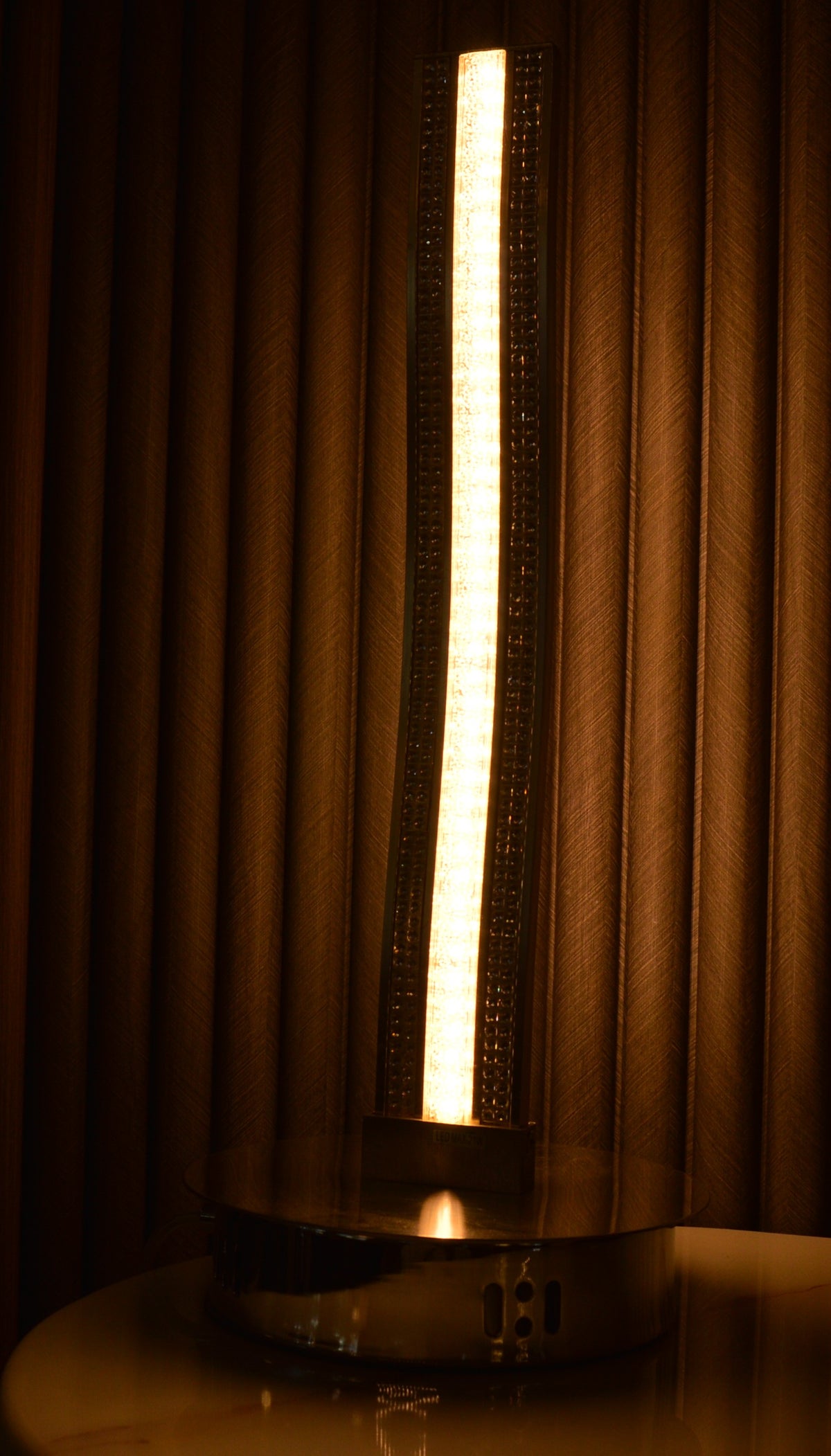 LED Table Lamp Gold Modern Elegant Accent Lighting Strip Design