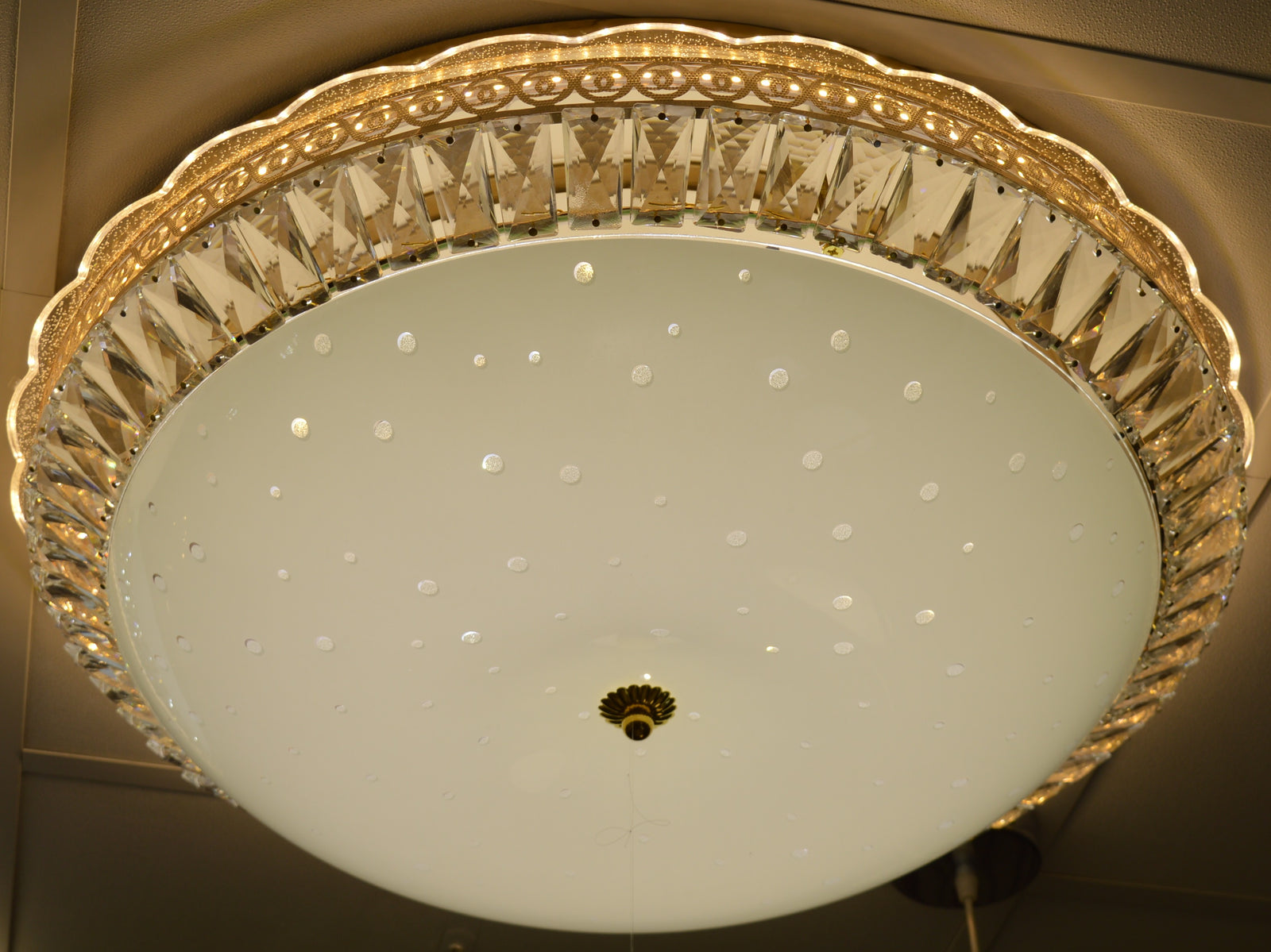Luxury Gold Crystal LED Ceiling Light –Starry Sky Flush Mount Light