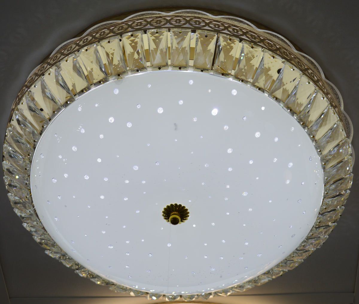 Luxury Gold Crystal LED Ceiling Light –Starry Sky Flush Mount Light