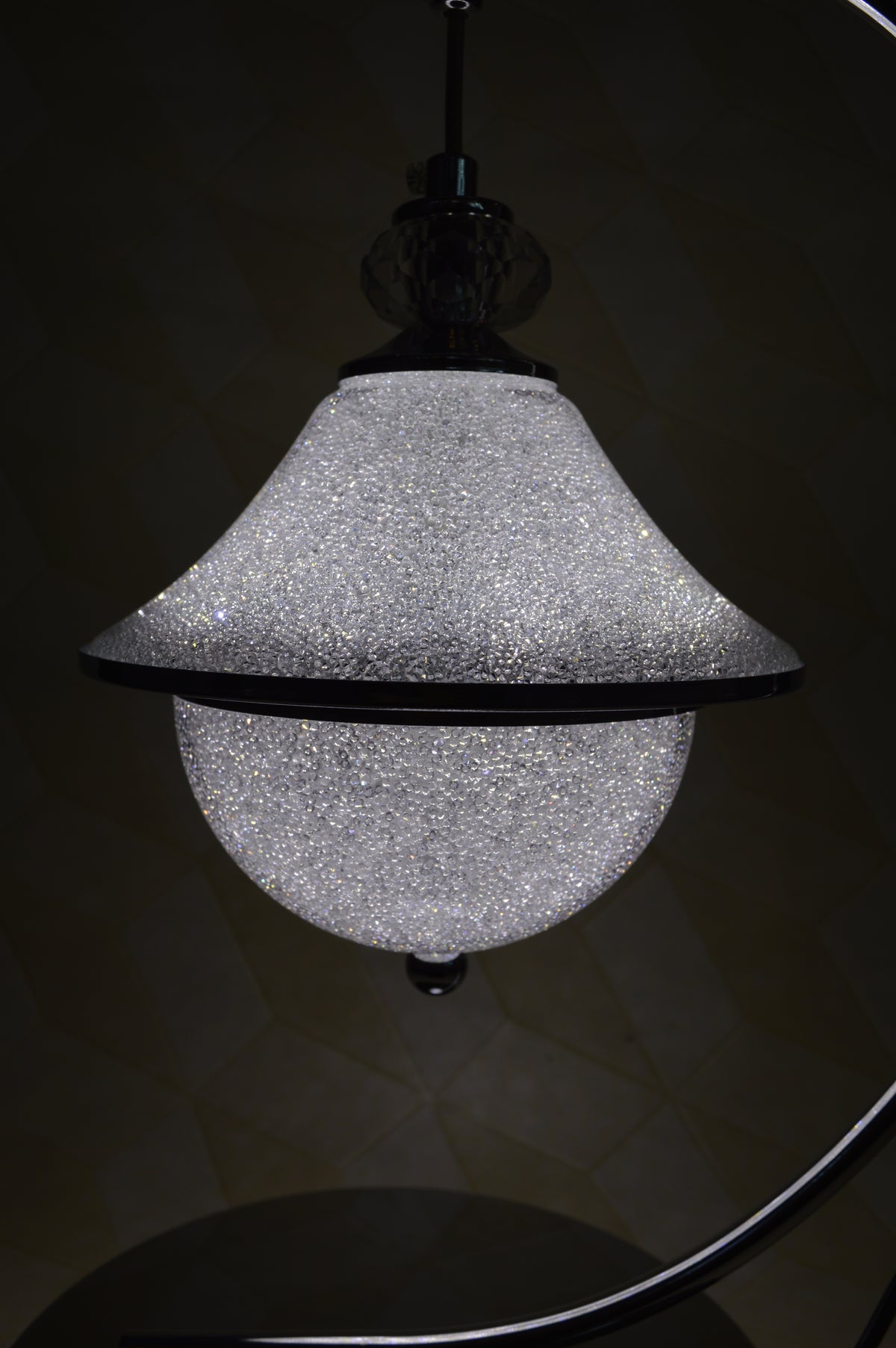 Luxury Curved Crystal LED Table Lamp Modern Double Globe