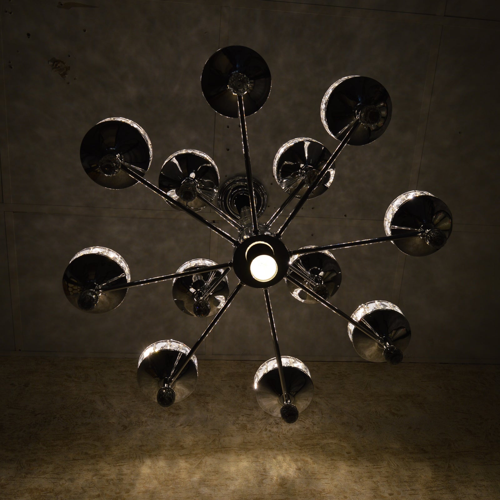 Modern Crystal LED Chandelier Chrome Ceiling Pendant – Luxury Lighting