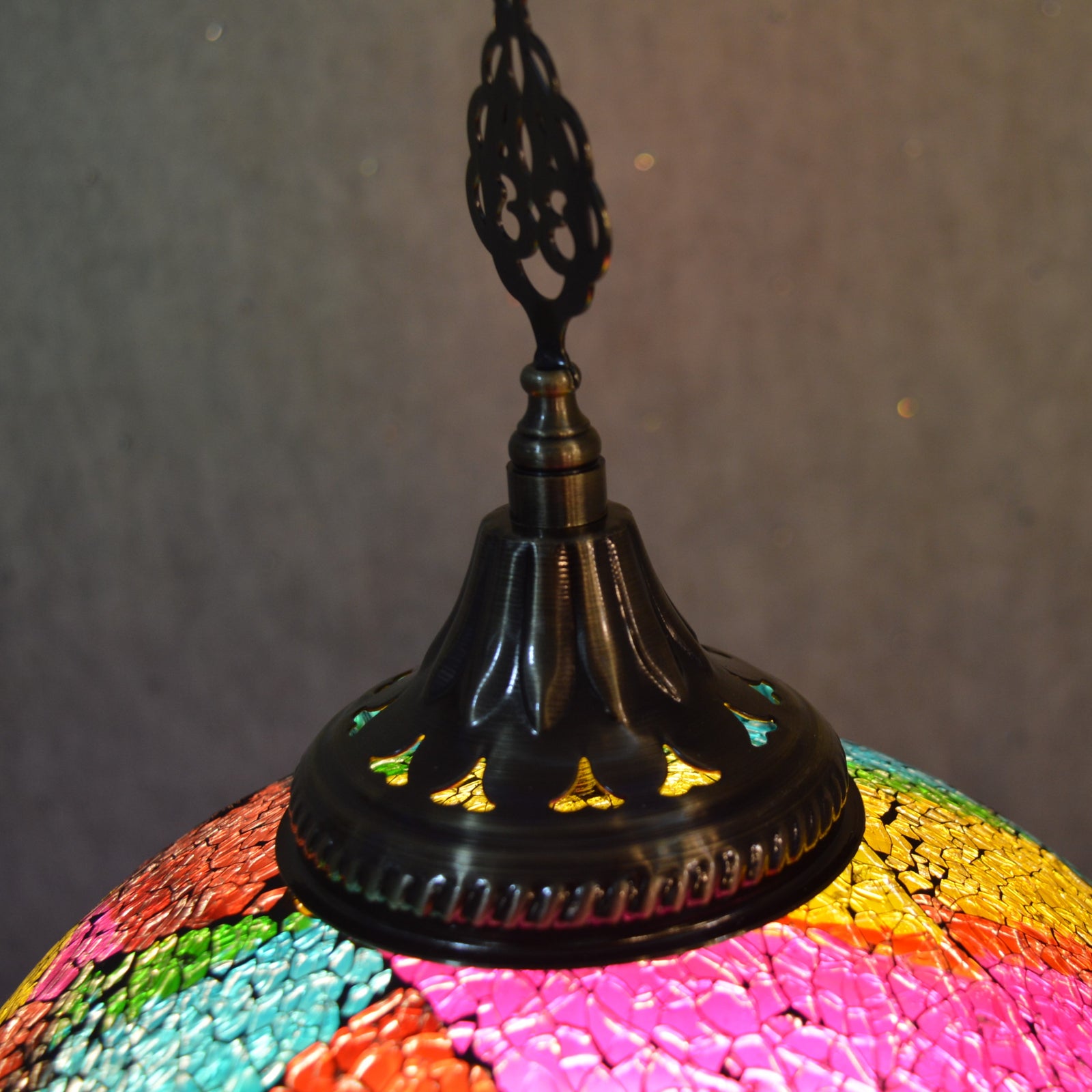 Luxury Turkish Mosaic Floor Lamp with Multi-Colour Glass Shades